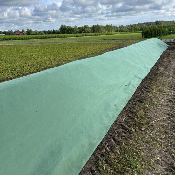 Compost cover on a compost pile