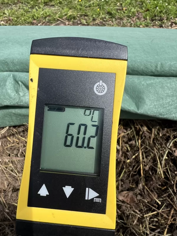 Temperature regime under the Toptex cover